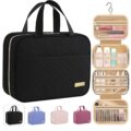 HOTOR Travel Toiletry Bag w/Hanging Hook – Spacious Toiletry Bag Essentials for Women & Men, Makeup Bag/Big Comparment, Waterproof for Travel Accessories, Medium, Black by HOTOR