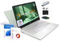 HP 14″ Laptop 2025 Business Student Slim Computer, Lifetime MS Office, Copilot AI, Quad-Core Intel CPU, 16GB RAM, 628GB Storage (128GB UFS+500GB Ext), MarxsolAccessory, Wi-Fi 6,… by HP