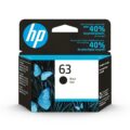 HP 63 Black Ink Cartridge for HP Printers | Works with Printer Series: DeskJet 1112, 2130, 3630; ENVY 4510, 4520; OfficeJet 3830, 4650, 5200 | Eligible for Instant Ink | F6U62AN by HP
