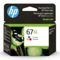 HP 67XL Tri-color High-yield Ink Cartridge for HP Printers | Works with Printer Series: DeskJet 1255, 2700, 4100; ENVY 6000, 6400 | Eligible for Instant Ink | 3YM58AN by HP