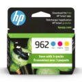 HP 962 Cyan, Magenta, Yellow Ink Cartridges for HP Printers | Works with Printer Series: OfficeJet 9010, 9020 | Eligible for Instant Ink | 3YP00AN by HP