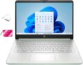 HP Student Laptop, Intel Processor N150(up to 3.6 GHz), 14 Inch LED Screen,8G RAM, 128GB Storange1 Year Office 365, Windows 11 Home,Willow Green,w/BTP Accessories by HP