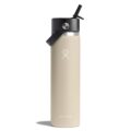 Hydro Flask Water Bottle – Insulated Stainless Steel – Wide Mouth Flex Straw Lid, Non Spill, Leakproof and Refillable in 32 Oz Oat by Hydro Flask