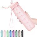 Hyeta 32oz Water Bottles with Straw – Stay Motivated and Hydrated with Convenient Times to Drink Markings, Durable, Leak-proof by Hyeta