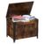 IDEALHOUSE Storage Bench, 23.6″ Retro Wooden Storage Chest with 2 Safety Hinges, Loads 300 lb, Easy Assembly, Storage Ottoman Bench for Bedroom Entryway Living Room, Rustic Brown by IDEALHOUSE