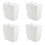 iDesign Plastic Bathroom Vanity Trash Can, 2.5 Gallon/9.5L. Modern Garbage Can for Bedroom, Office, Navy by InterDesign