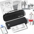 Inkless Portable Printer for Travel, Wireless Thermal Printer Supports 8.5 x 11 Inch Thermal Paper, Bluetooth Machine Includes Carry Case and 3 Rolls of Paper Kit, Black by Gloryang