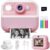 Instant Camera, Front Rear Dual Selfie Kids Camera with 1080P Videos, Holiday Birthday Gifts for Kids Age 3-12, Toddler Portable Travel Print Digital Camera Toy for 4 5 6 7 8 9… by DUDUDRAGON
