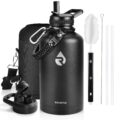 Insulated Water Bottle 64 oz, Triple Wall Vacuum Stainless Steel (Cold for 48 Hrs), Leak Proof & Non-BPA, Half Gallon Water Flask Jug with Paracord Handle & Straw Spout Lids,… by RAYMYLO