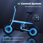 isinwheel Electric Bike for Adult 500W Motor, 20 mph Folding Ebike, 14"/16"/20" Adult Electric Bicycles with Smart Uphill, 280.8Wh/374.4Wh Battery, Mini E Bikes for Adults and... by isinwheel
