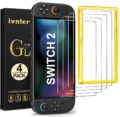 ivoler 4-Pack Tempered Glass Screen Protector Designed for Nintendo Switch 2 2025 with [Alignment Frame] Transparent HD Clear[Updated Version] Screen Protector for Switch 2 7.9” by ivoler