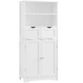 Iwell Tall Bathroom Cabinet, Storage Cabinet with 2 Drawers & Adjustable Shelves, Bathroom Storage Cabinet for Living Room, Dining Room, Entryway, White by Iwell