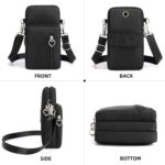 JANKS Small Crossbody Bag for Women - Mini Phone Purses with Crossbody Strap and Wallet - Nylon Arm Bag by JANKS
