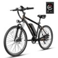 Jasion EB5 Electric Bike for Adults with Peak 750W Brushless Motor, 40Miles 20MPH Commuting Electric Mountain Bike with 360Wh Removable Battery, 7-Speed, 26″ Tires and Front… by Jasion