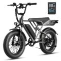 Jasion RetroVolt Electric Bike for Adults, 1500W/2000W Peak – 30/38MPH Electric Dirt Bike, 48V-52V, 13AH/20AH Battery, 65/90Miles Max Range Electric Motorcycle, 20” X 4” Fat… by Jasion