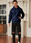 JMIERR Mens Casual Cotton Hooded Collar Drawstring Hoodies Pullover Sweatshirts Casual Long Sleeve Shirts by JMIERR