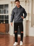 JMIERR Mens Casual Cotton Hooded Collar Drawstring Hoodies Pullover Sweatshirts Casual Long Sleeve Shirts by JMIERR
