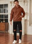 JMIERR Mens Casual Cotton Hooded Collar Drawstring Hoodies Pullover Sweatshirts Casual Long Sleeve Shirts by JMIERR
