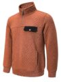 JMIERR Men’s Quilted Sweatshirt Casual Long Sleeve Outdoor Stand Collar Quarter-Zip Pullover Sweatshirts by JMIERR