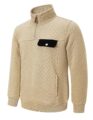 JMIERR Men’s Quilted Sweatshirt Casual Long Sleeve Outdoor Stand Collar Quarter-Zip Pullover Sweatshirts by JMIERR