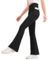 JOCMIC Girls Flare Leggings Kids Bell Bottom High Waisted Dance Yoga Flared Pants by JOCMIC
