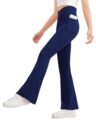 JOCMIC Girls Flare Leggings Kids Bell Bottom High Waisted Dance Yoga Flared Pants by JOCMIC
