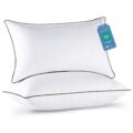 JOLLYVOGUE Pillows Queen Size Set of 2 for Sleeping, Soft and Supportive Bed Pillow with Down Alternative Filling for Side and Back Sleepers, Hotel Collection by JOLLYVOGUE