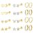 Jstyle Hypoallergenic 14K Gold Plated Flat Back Earrings for Women Men Surgical Stainless Steel Earrings for Sensitive Ears Small Stud Hoop Cartilage Earring Stack Set for… by Jstyle