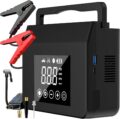 Jump Starter with Air Compressor, 4000A Car Battery Jump Starter(ALL Gas/8.0L Diesel) with 150PSI Tire Inflator 12V Car Battery Jump Power, 15000mAh PowerBank With LED Light,… by Capapro