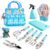JUMPHIGH Floral Garden Tools Set, 11 PCS Heavy Duty Gardening Tools Includes Hand Trowel Rake Weeder Pruner Sprayer, Gardening Gifts for Women, Garden Kit with Storage Tote Bag… by JUMPHIGH