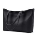 KALIDI Tote Bag Zipper Shoulder Bag Faux Leather Purses Satchel for Women Casual Handbag Work Dating College by KALIDI FANCY FOREST