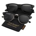 KALIYADI Polarized Sunglasses for Men and Women Semi-Rimless Frame Driving Sun glasses UV Blocking by KALIYADI
