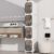KHNR 4-Tiers Slim Bathroom Storage Cabinet, Foldable Storage Cabinets,Narrow Bathroom Storage,Movable Bathroom Storage Organizer for Small Spaces,Bathroom,Kitchen,Laundry,White by KHNR