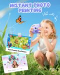 Kids Camera Instant Print, 1080P HD Kids Instant Camera with 32G Card & 3 Rolls Print Paper, Portable Toddler Toy, Christmas Birthday Gifts for Boys Girls Age 3-12 (Purple) by CAMCLID
