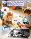 Kids Camera Instant Print, 1080P HD Kids Instant Camera with 32G Card & 3 Rolls Print Paper, Portable Toddler Toy, Christmas Birthday Gifts for Boys Girls Age 3-12 (Purple) by CAMCLID