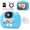 Kids Camera Instant Print, 3.5” Kids Digital Camera Instant with 1080P HD Photos & Videos, Christmas Birthday Gifts for Girls Boys Age 3-12 (Blue) by Trayoo
