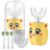 Kids Electric U Shaped Toothbrush Children Rechargeable Sonic Toothbrush with 6 Soft Brush Head Automatic Full Mouth 6 Cleaning Modes – (Age 8-15 Yellow) by ELOTAME