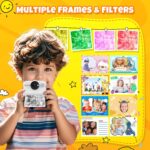 Kids Instant Print Camera, 1080P HD Kids Camera Instant Print with 3 Rolls Print Paper & 32GB Card, Ideal Kids Toys Gifts for Boys & Girls Age 3-14 (Black) by HiMont