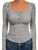 Kissfix Womens Long Sleeve Shirts Fall Clothes Henley Tops Business Casual Ribbed Blouses Fashion Trendy Outfits 2025 by Kissfix