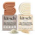 Kitsch Rice Water Protein Solid Shampoo and Conditioner Set for Hair Growth – Strengthening Hair Care Duo w/Rice Protein & Vitamins for Damage Repair – Paraben, Sulfate &… by Kitsch