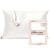 Kitsch Satin Pillowcase with Zipper for Hair & Skin, Softer Than Silk Pillow Cases Standard Size, Wrinkle-Free, Smooth and Cooling Satin Pillow Covers, 19″x26″ – Ivory by Kitsch