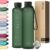 KIVY Slim Water Bottle 32oz [Lightweight & Shatterproof] Fits Backpack & Cupholder for Travel, Sports, School, Gym – Dark green water bottle no straw – Gym water bottle screw… by KIVY