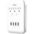 KMC 3-Outlet Wall Mount Surge Protector, 900 Joules, 4 USB 4.8 AMP USB Charging Ports, Phone Holder Cradle for Home, School or Office, ETL Certified by KMC