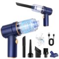 KMM Handheld Car Vacuum Cleaner, 9000Pa Vacuum Cleaner and Air Duster, 120W High Power Hand Held Vacuum with LED Light and Multi-Nozzles for Car, Home, Office, Pet by KMM