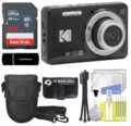 Kodak PIXPRO FZ55 Black 16MP Digital Camera 5X Optical Zoom 28mm Wide Angle 1080P Full HD Video 2.7″ LCD Camera + 64GB Card and Reader + Case + Memory Wallet + Tripod + Cleaning… by The Imaging World