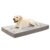 KSIIA Orthopedic Dog Bed Dog Crate Bed Waterproof for Large Dogs Deluxe Plush Washable Pet Mat with Egg Crate Foam & Removable Cover, 35 x 22 Inch, Gray by KSIIA