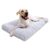 KSIIA Washable Dog Bed Deluxe Plush Dog Crate Beds Comfy Kennel Pad Anti-Slip Pet Sleeping Mat for Large, Jumbo, Medium, Small Dogs Breeds, 35″ x 23″, Gray by KSIIA