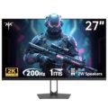 KTC 27 Inch Gaming Monitor – 2K QHD 2560 x 1440 Monitor, Up to 210Hz & 1ms, Bulit-in Speakers, Adaptive Sync, HDR400, 131% sRGB, IPS Monitors Gamer with HDMI 2.0 x 2 & DP1.4 x… by KTC