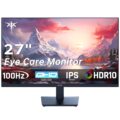 KTC 27 Inch QHD Computer Monitor, 2K 100Hz IPS Gaming Monitor, 1440P Frameless Eye Care PC Office Monitor with HDMI/DP, FreeSync & G-Sync, HDR10, VESA, Tilt Adjustable by KTC