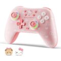 Kuitmor Pink Switch Controller,Hello Kitty Hall Effect Controllers Wireless for Switch 2/1/OLED/Lite,PC,Android,iOS | Bluetooth + Wired,1000mAh Battery,6-Axis Gyro,Dual… by Kuitmor
